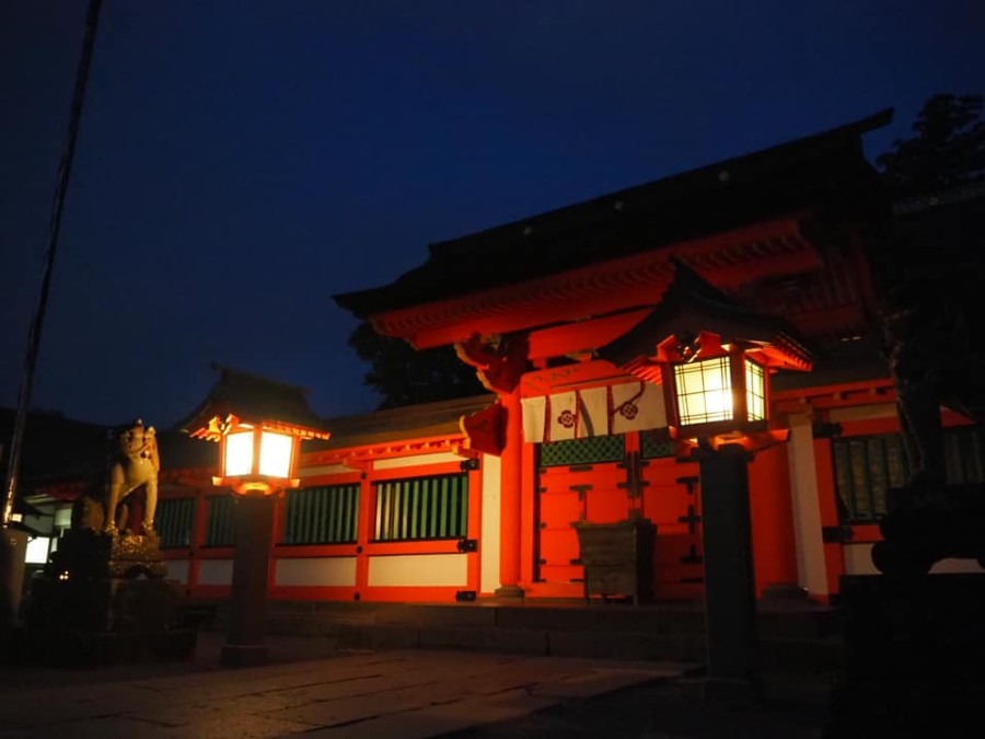 夜の高良大社