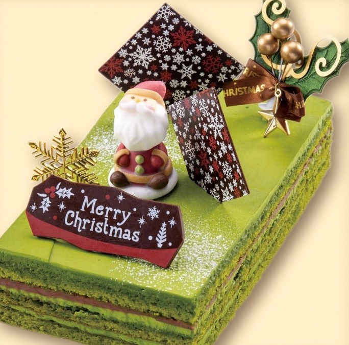 八女の抹茶をふんだんに使用したChristmas cake
