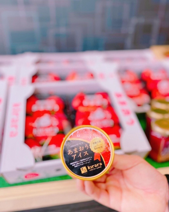 老舗 古蓮×いちごファームkirara  コラボアイスは今が旬✨