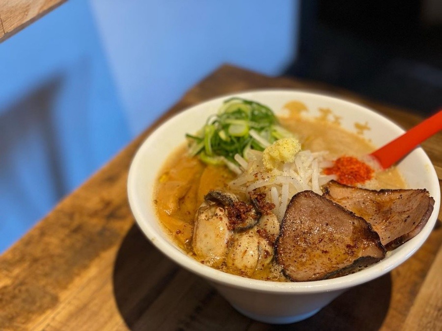 冬季限定らーめん 『炙り濃厚牡蠣味噌らーめん』 &ミニもみのり飯付き