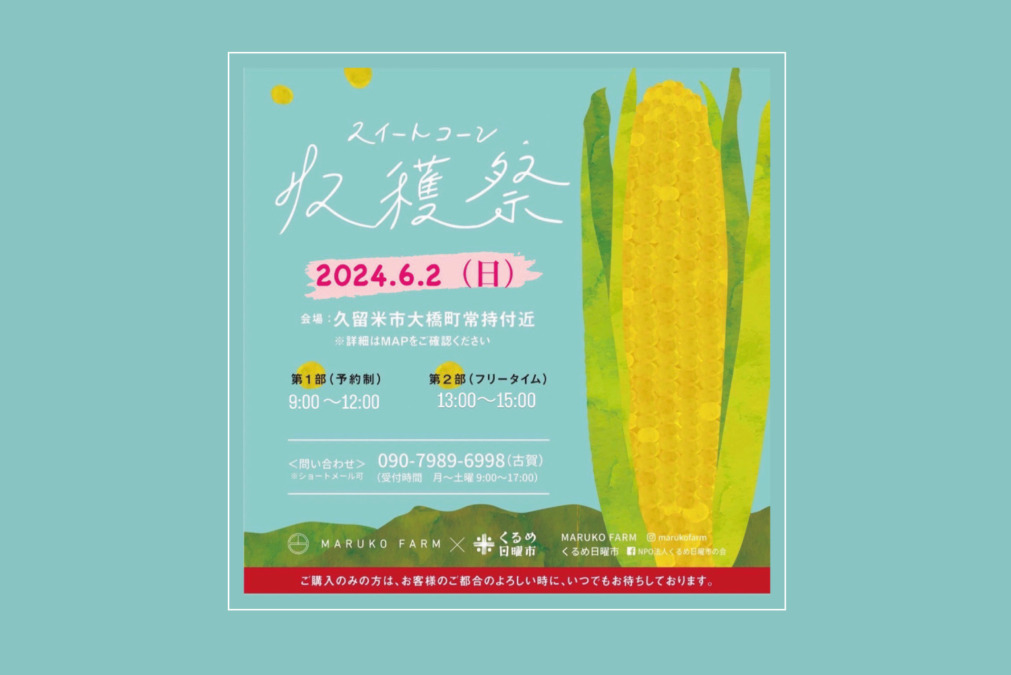 【イベント】6月2日に大人気!《スイートコーン収穫祭》が開催!